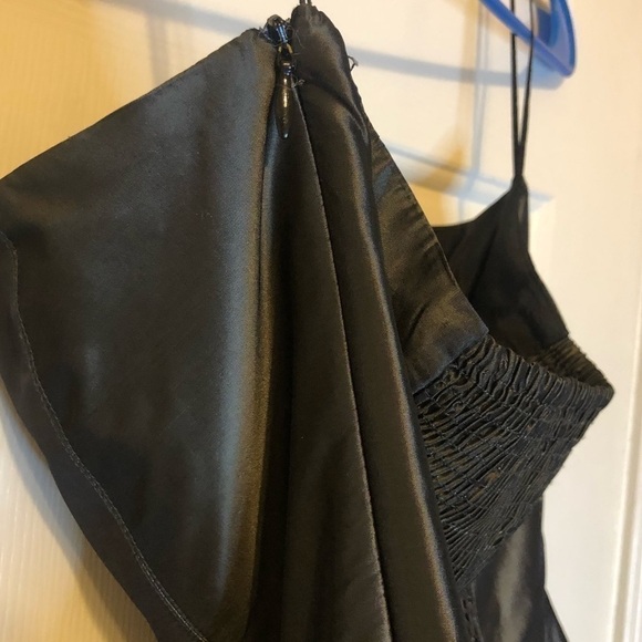 Zara Basic Strapless Metallic Gunmetal Bubble Mini Formal Dress Size Small - Picture 12 of 15